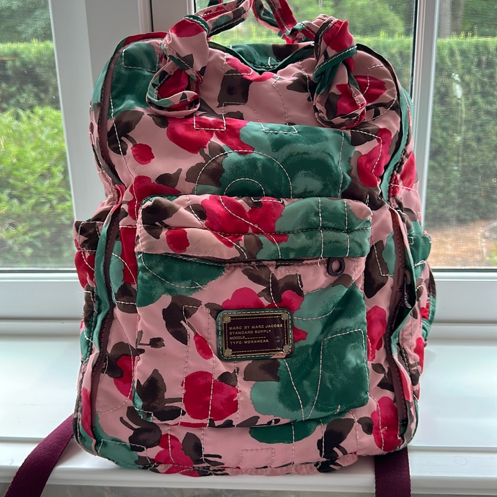 Marc by Marc Jacobs Pretty Jerrie Rose Quilted Backpack. Ltd Edition